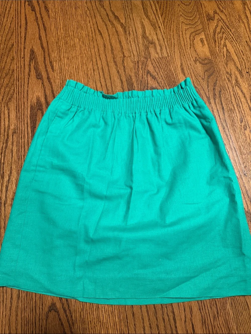 J Crew Women’s Elastic Waist Kelly Green Skirt